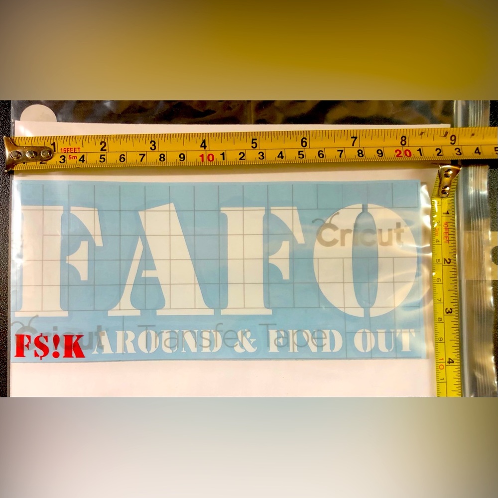 🌻3for$25 “FAFO” White & Red Vinyl Decal 8.5” x 4” For Your Auto or Anywhere!
